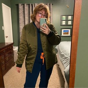 Vintage Military Green Cloud Puffer Surplus Liner Jacket Sz L